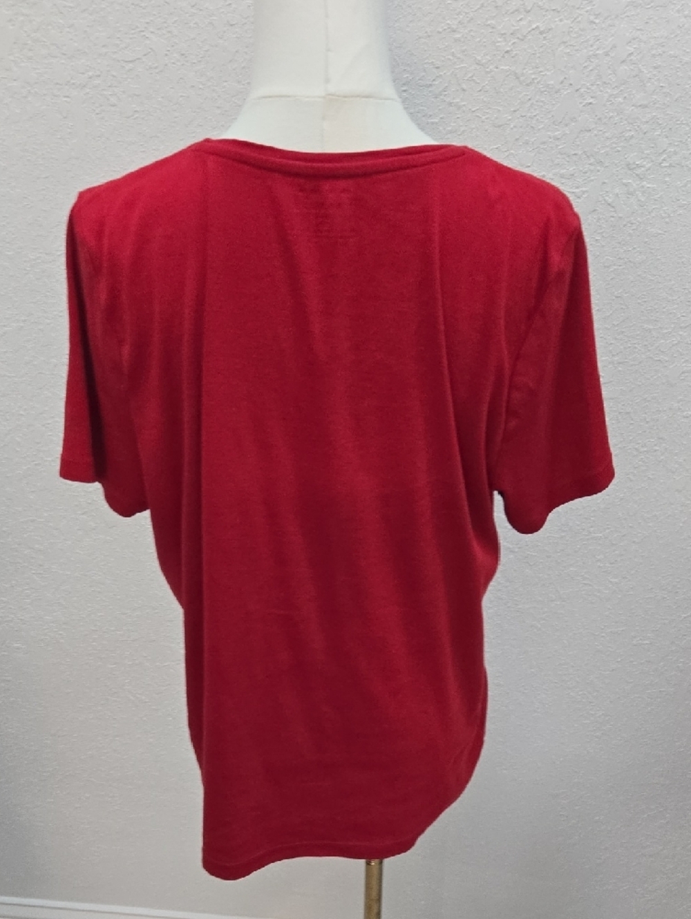 ❤️❤️❤️Talbots Red Short Sleeve Crewneck Tee - Picture 4 of 4